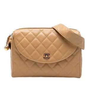 Chanel Cc Quilted Caviar Camera Bag